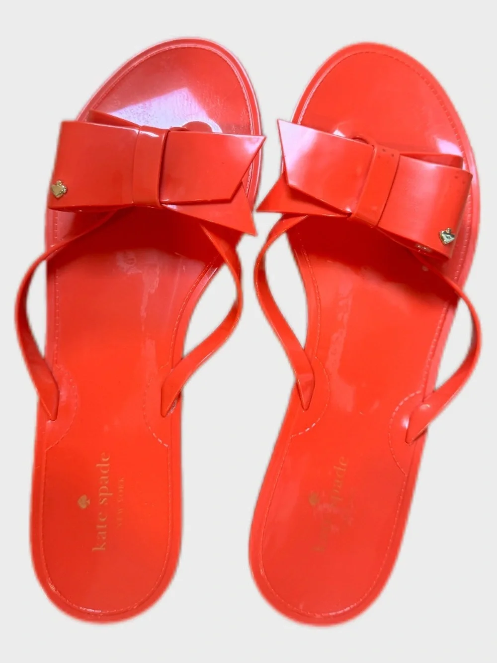 Kate Spade New York Jayla Bow Flip Flop Sandal Bright Coral 10